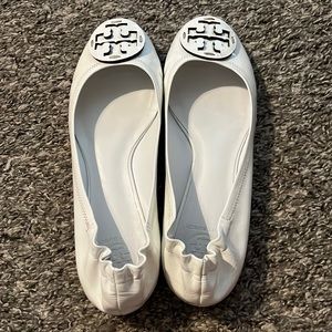NEW Tory Burch Reva flats white patent